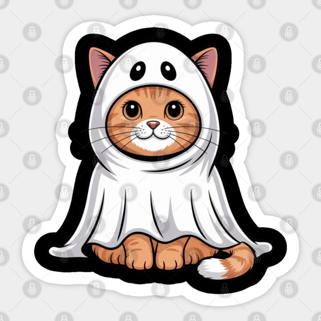 Halloween-Cat Sticker by Creatifly Graphic Tees